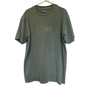 Slam embroidered green t-shirt